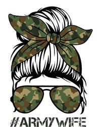 Army Wife Messy Bun Veteran Camouflage Bandana Sunglasses Premium T-Shirt