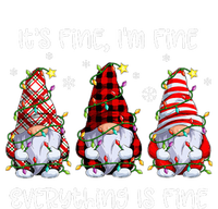 Its Fine IM Fine Everything Is Fine Gnome Christmas Lights Kids Hoodie