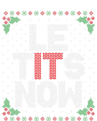 Le Tits Now Funny Christmas Let It Snow Adult Ugly Christmas Womens Funnel Neck Pullover Hood