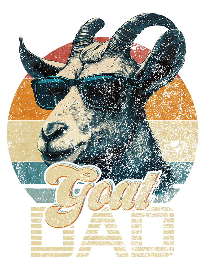 Retro Goat Dad Best Goat Daddy Funny Fathers Day Women's Knotted Racerback Tank