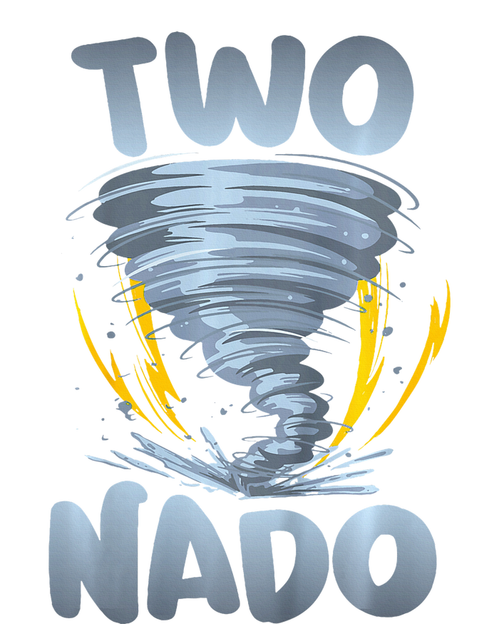 Two Nado Warning 2nd Birthday Tornado Themed Birthday Women's Racerback Cropped Tank