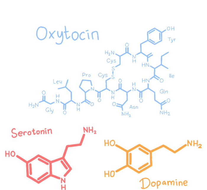 Happiness Chemicals Dopamine Oxytocin Serotonin T-Shirt