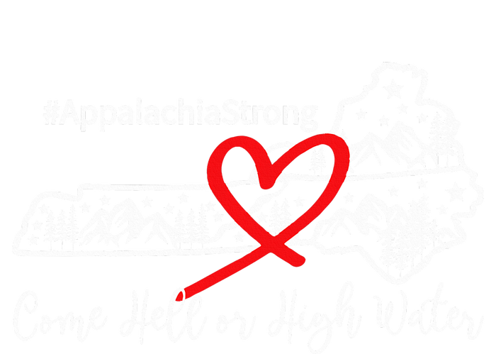 Appalachia Strong Come Hell Or High Water Mountain Pom Pom 12in Knit Beanie