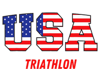 Triathlon Usa Go Team Sport Patriotic American Flag Softstyle Adult Sport Polo