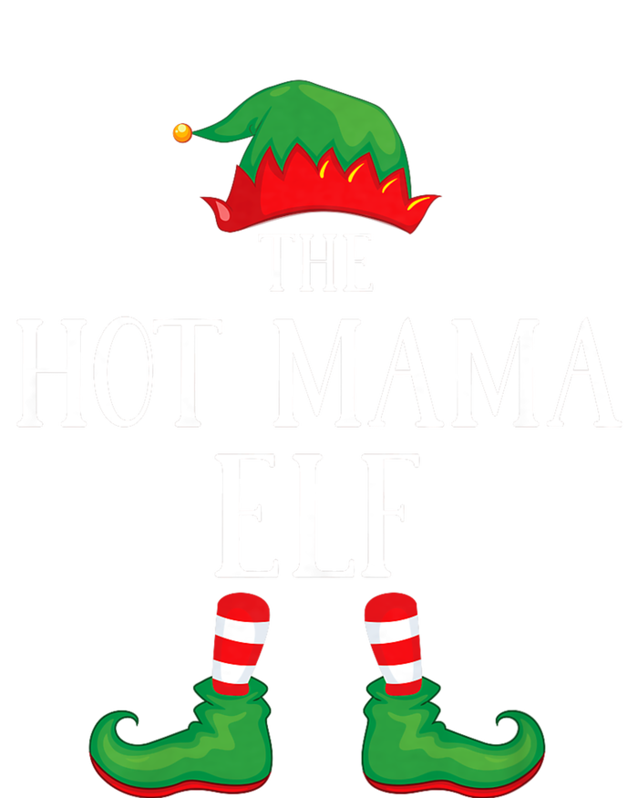 Hot Mama Elf Matching Group Xmas Funny Family Christmas Cropped Pullover Crew