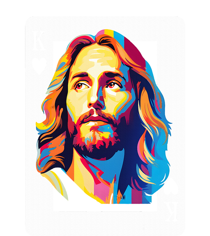 Jesus King Of Hearts Kings Of Kings Christian Playing Cards Christ Women's Perfect Tri Tunic Long Sleeve Shirt