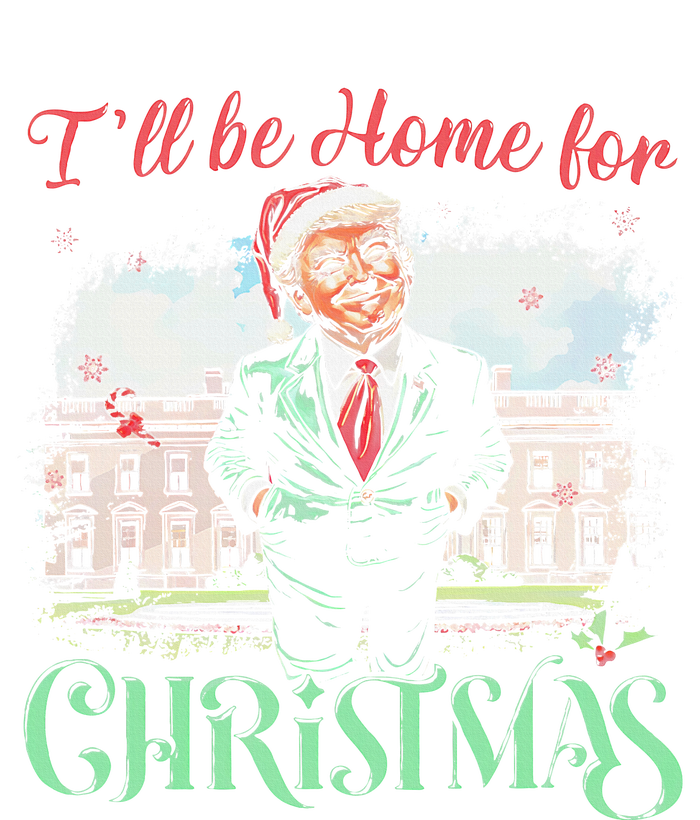 ILl Be Home For Christmas Funny Santa Trump 2024 Election Kids Hoodie