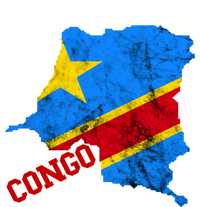 Democratic Republic Of Congo Map Congolese Flag Africa Pride Cute Gift T-Shirt