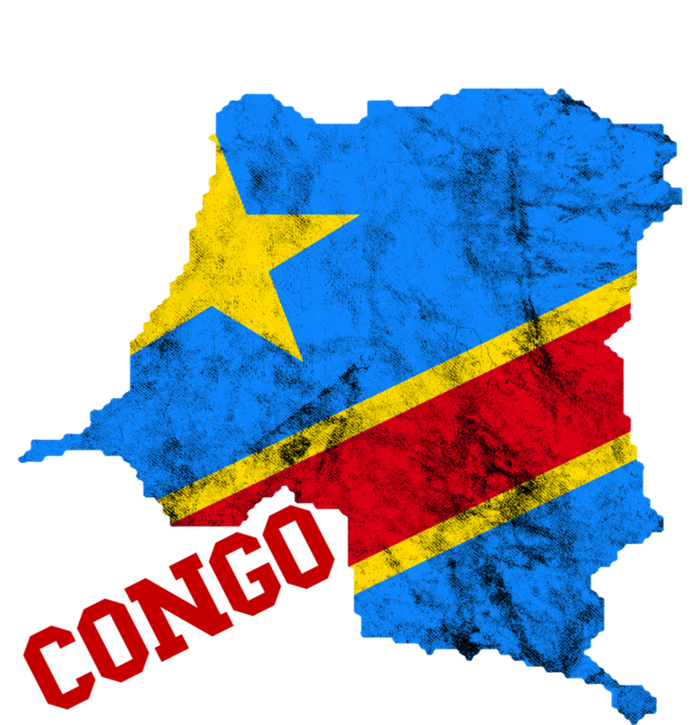 Democratic Republic Of Congo Map Congolese Flag Africa Pride Cute Gift T-Shirt