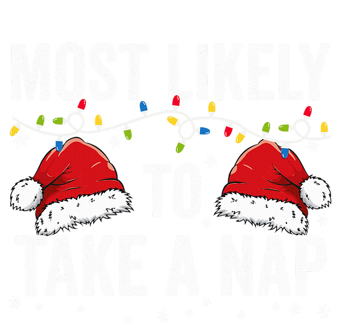 Most Likely To Take A Nap Matching Christmas For Family Womens Funnel Neck Pullover Hood