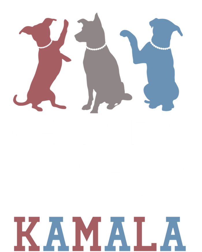 Less Dog Ladies For Kamala Voting For Kamala Harris Gift Kids Long Sleeve Shirt