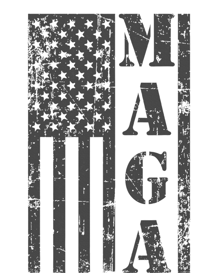 Maga Flag Patriotic Gray Distressed American Flag Button