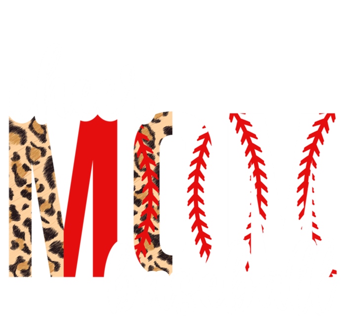 Cheer And Baseball Mom Leopard Baseball & Cheerleading Mom Cute Gift Pom Pom 12in Knit Beanie