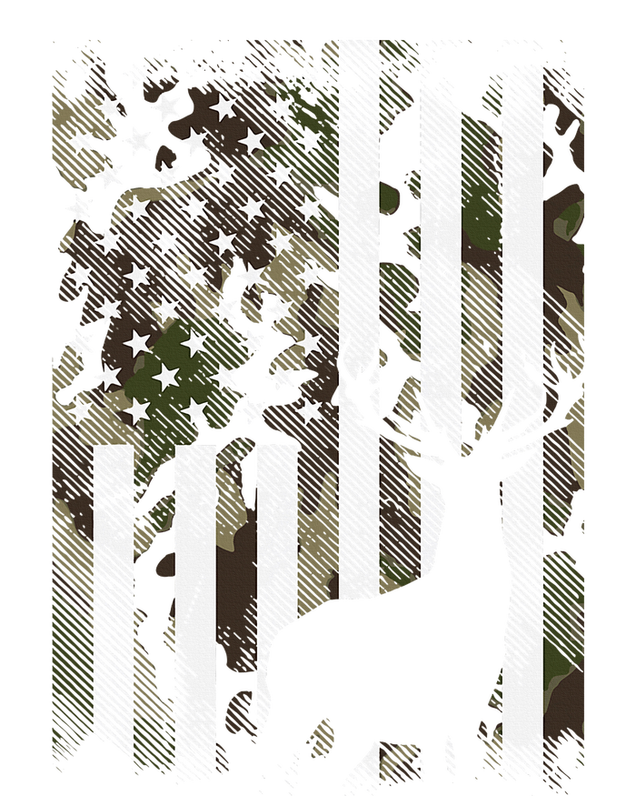 Camo Us Flag Deer Elk Buck Camoflage Hunting Hunter Dad Hoodie