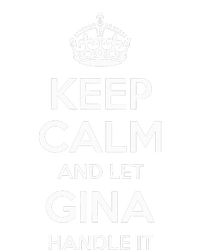 Gina Keep Calm Personalized Name Funny Birthday Women's Tri-Blend 3/4-Sleeve Raglan Shirt