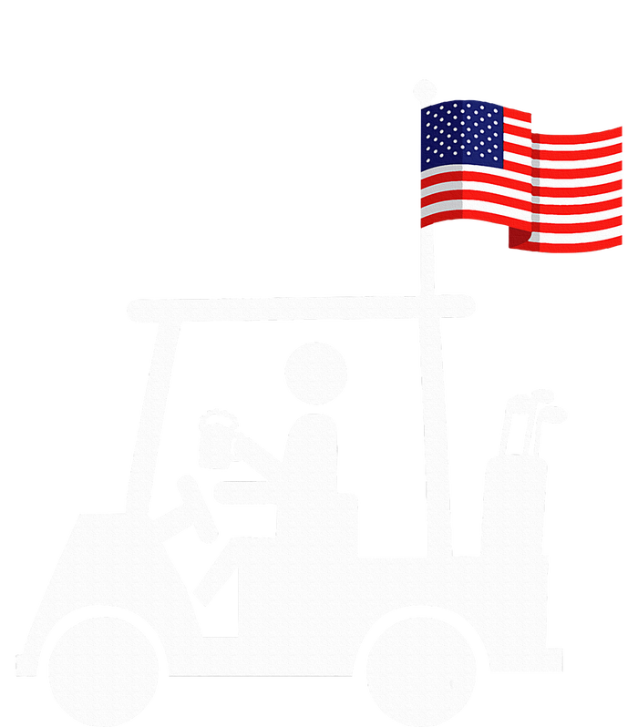 Patriotic Golf Wear Usa Strong Golf Cart T-Shirt