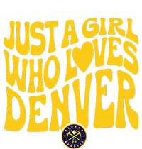 Just A Girl Who Loves D.E.N.V.E.R Nuggets Wavy Women's Tri-Blend 3/4-Sleeve Raglan Shirt