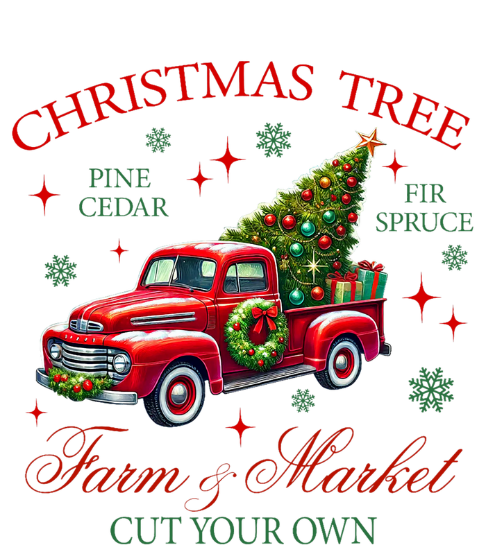 Coquette Christmas Tree Red Truck Farm & Market Xmas Pajamas Tall Long Sleeve T-Shirt