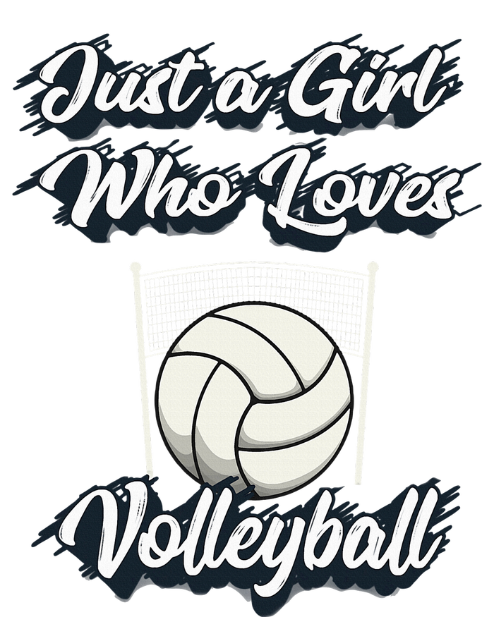 Just A Girl Who Love Volleyball Womens Cotton Relaxed Long Sleeve T-Shirt