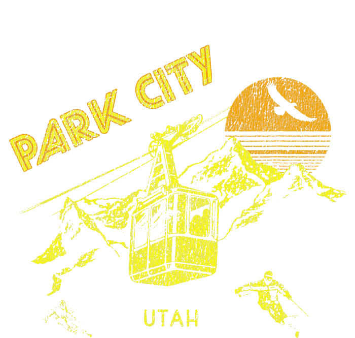 Park City Utah Distressed Retro Skiing T-Shirt