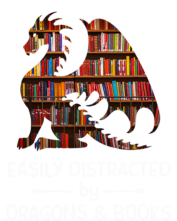 Easily Distracted By Dragon And Books Nerds Bumper Sticker