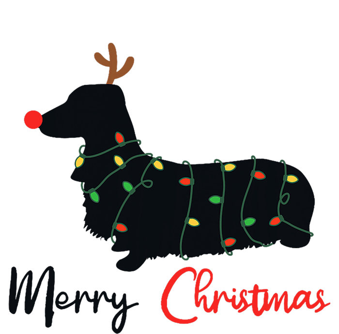 Dachshund Merry Christmas Winter Dogs Christmas Women's Perfect Tri Rocker Tank