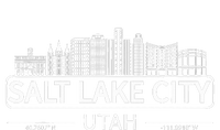 Salt Lake City Utah Skyline Travel To Salt Lake City T-Shirt