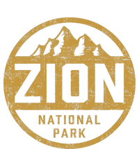 Retro Zion National Park Utah Mountain Hiking Bumper Sticker