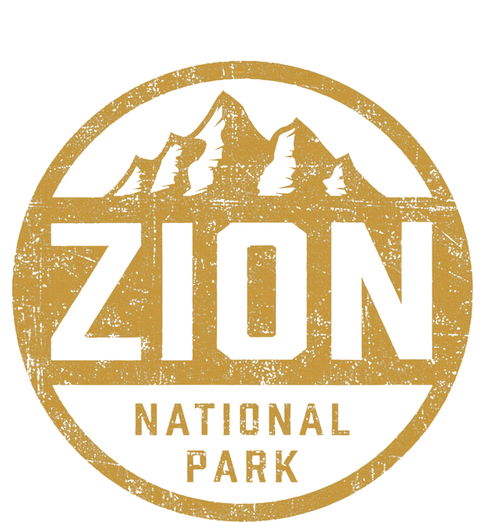 Retro Zion National Park Utah Mountain Hiking Bumper Sticker