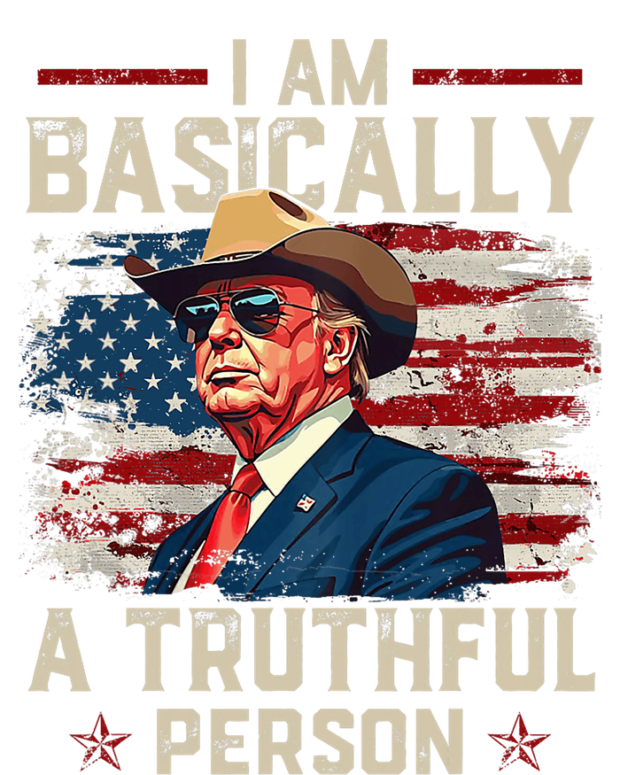 IM Basically A Truthful Person Us Flag Trump Vance 2024 Sweatshirt Cinch Pack Bag