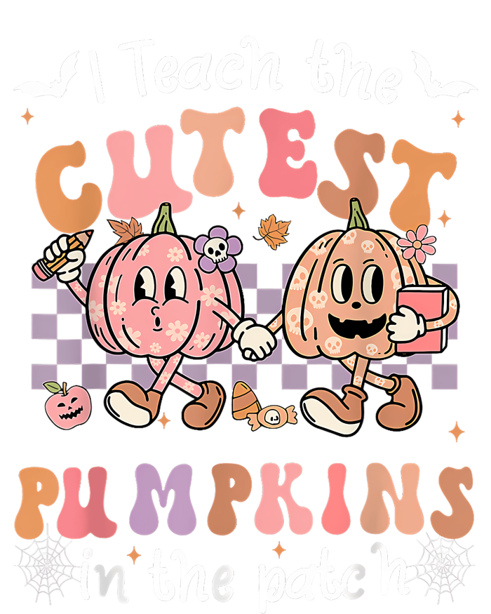 I Teach The Cutest Pumpkins In The Patch Retro Teacher Fall USA-Made Snowflake Beanie