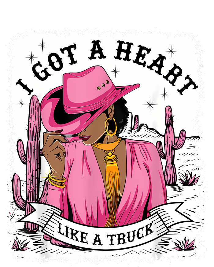 I Got A Heart Like A Truck Western Black Cowgirl African PosiCharge RacerMesh Polo