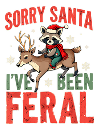 Sorry Santa I’Ve Been Feral Funny Raccoon Christmas Kids Hoodie