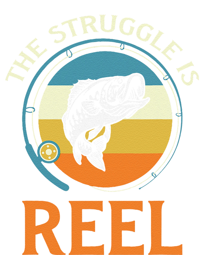 The Struggle Is Reel Bass Fishing Snapback Five-Panel Rope Hat