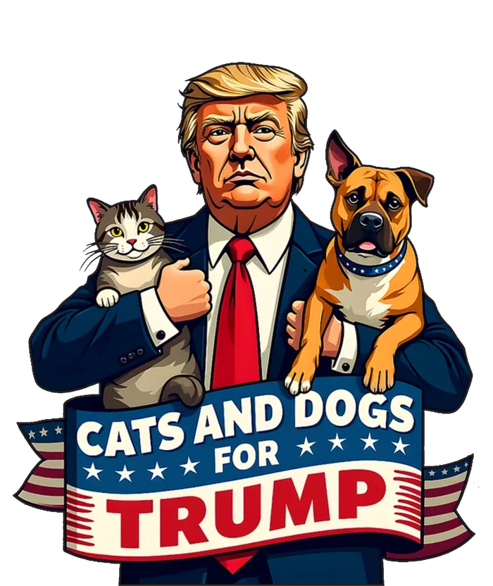 Cats And Dogs For Trump 2024 Kittens And Dogs For Trump Toddler Zip Fleece Hoodie