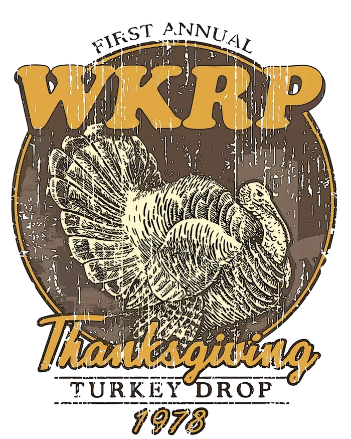 Retro First Annual Wkrp Thanksgiving Turkey Drop Yupoong Adult 5-Panel Trucker Hat