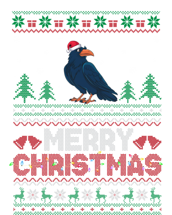 Crow Lovers Santa Hat Funny Christmas Tree Lights T-Shirt