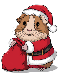 Cute Guinea Pig Christmas Santa Claus Kids T-Shirt