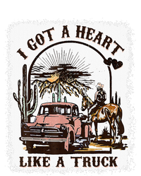 Western Sunset Cowgirl I Got A Heart Like A Truck Women's Racerback Cropped Tank