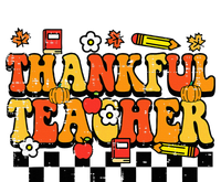 Thankful Teacher Retro Groovy Thanksgiving Fall T-Shirt