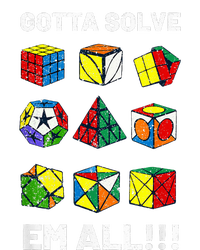 Competitive Puzzle Cube Gotta Solve Em All Speed Cubing Tie-Dye Long Sleeve Shirt