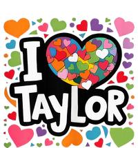 Colorful Heart My Name Is Taylor First Name Valucap Bio-Washed Visor