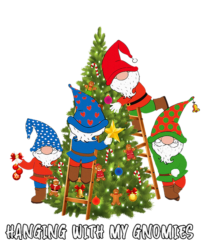 Christmas Gnome Hanging With My Gnomies Funny Tree Holiday T-Shirt