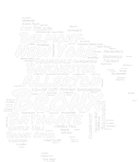 Boogie Down Bronx Neighborhoods Word Cloud Bronx New York T-Shirt