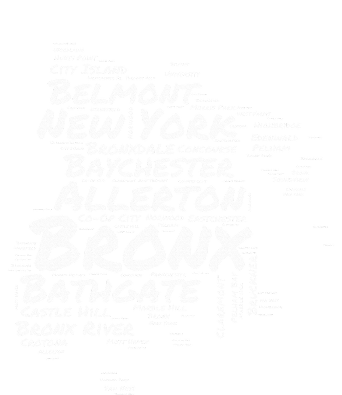 Boogie Down Bronx Neighborhoods Word Cloud Bronx New York T-Shirt