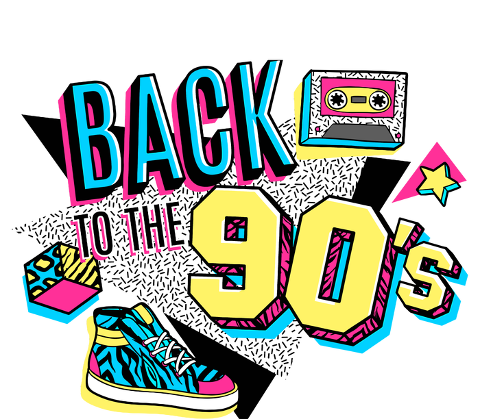 S WoS Vintage Retro Back To 90S Graphic Design T-Shirt