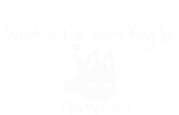 Cat Lover Waiting For Something To Happen Omori Cat Inspired T-Shirt