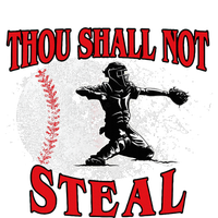 Funny Catchers Thou Shall Not Steal Baseball Softstyle Adult Sport Polo