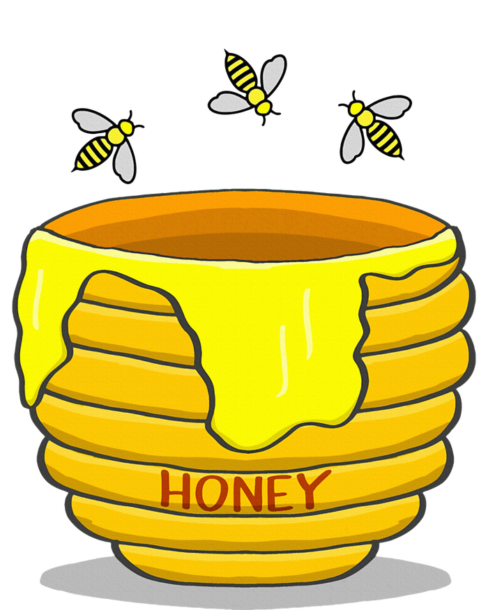 Honey Pot With Honey Bees Insulated Varsity Jacket