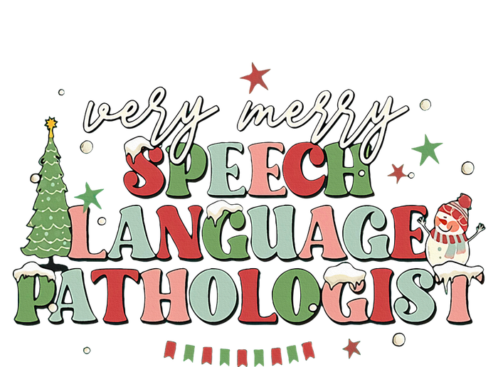 Very Merry Speech Language Pathologist Speech Squad Xmas T-Shirt